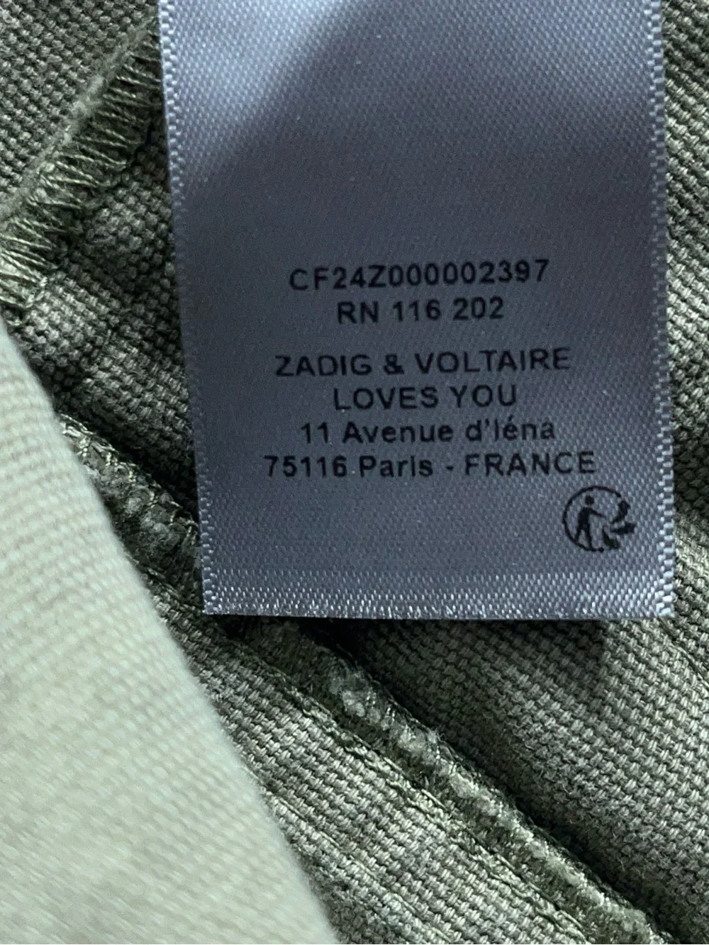 Zadig & Voltaire Paris Camo Jacket Mens Size Medium Button Up Canvas Troy Camou